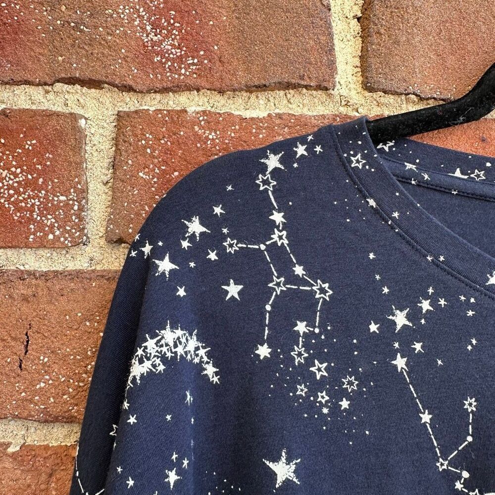 Chicos Zenergy star tunic top navy blue Long sleeve womens 2 sz 12 NEW - Picture 7 of 9
